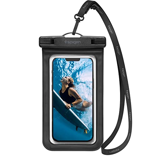 Spigen Abs Aqua Shield Waterproof Cover Case A601 For Smartphone,[Secure Lock] [Smooth Edges] For Mobile Up To 8.2Inch-Black(1P)- Best and cheap mobile covers in India