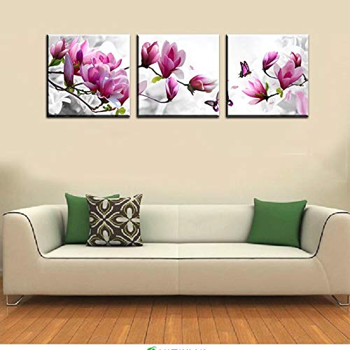 Toile violet rose tulipe de qualité supérieure impression HD pour décoration raffinée