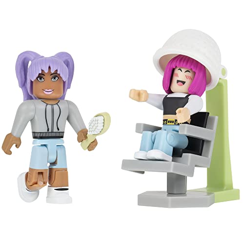 Roblox ROB0235 - Game Pack Brookhaven: Hair & Nails - 2er Figuren Pack mit Zubehör und Spielcode