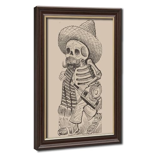 Toile Calavera Francisco Madero Posada haute définition avec cadre