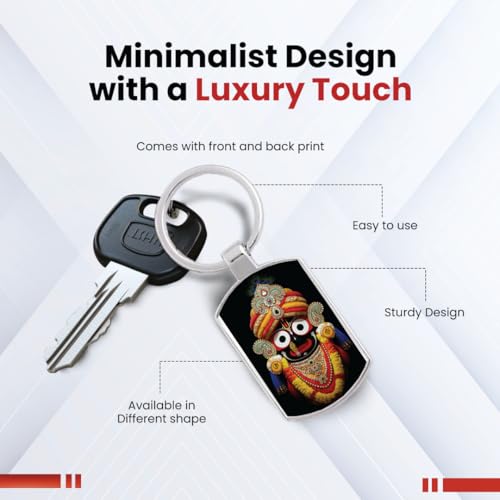 Image of Stylish Metal Keychains with Permanent Glossy Print - Inspirational Quotes & Spiritual Designs - Perfect Key chains for loved ones, Personal Use, Gifts & Return Gifts