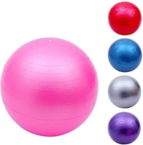 Yoga ball antidérapant avec pompe de gonflage rapide modèle ELzEy rose