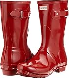 Hunter Women's Original Short Gloss Military Red Rain Boots - 11 B(M) US