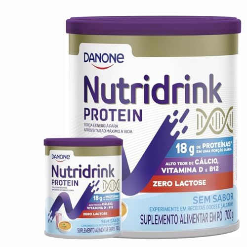 2 Latas - Complemento alimentar em pó Nutridrink Protein Sem Sabo...