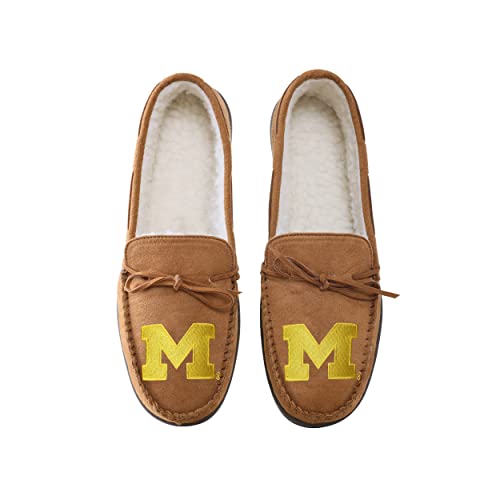 Image of FOCO NCAA Mens NCAA College Team Logo Moccasin Slippers