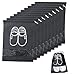 Sacchetti Portascarpe 10 Pezzi Sacchetti Calzature Sacchetti Scarpe Viaggio Impermeabile e Antipolvere,Scarpe Non Tessuto con Finestrella Trasparente,per Stivali e Scarpe Tacco Alto,Uomo Donna(Nero)