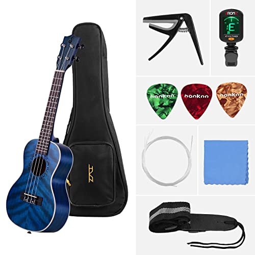 HUIOP uke en Bois,23 Pouces Acoustique Concert Ukulele Ukelele Uke Corps en Contreplaqué Bleu Pont De Touche en Bois D… - Les Beatles, Paul McCartney, John Lennon, RIngo Starr, George Harrison HUIOP uke en Bois,23 Pouces Acoustique Concert Ukulele Ukelele Uke Corps en Contreplaqué Bleu Pont De Touche en Bois D…