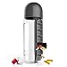 Exnemel Organizador de Cajas con Botella de Agua, Pastillero 2 en 1, Botella de Agua con Dispensador de Pastillas Pastillero 600 ml para Uso en Interiores al Aire Libre (Negro)