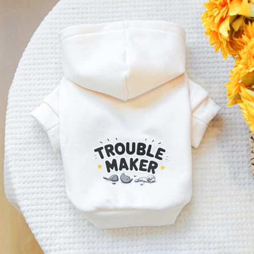 Disfraz con capucha para perros pequeños blanco talla Small miniatura 5