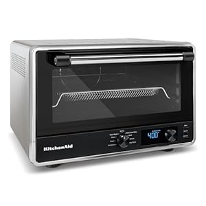 KitchenAid Digital Countertop Oven with Air Fry Pizza Stone KCO128CU Contour Silver