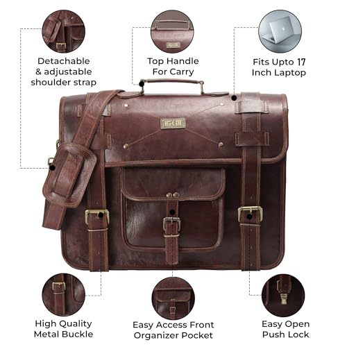 Full Grain Leather messenger bag for men Leather laptop bag for men, Genuine Leather satchel briefcase computer bag3