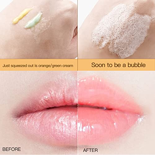 Kissio Lip Scrub,Bubble Lip Exfoliator Scrub And Moisturizer,Lip Care Set With Orange Extract And Lemon Extract,Day & Night Moisturizer And Repair Dry Lip,Cruelty Free,2.89 Oz #TOP4