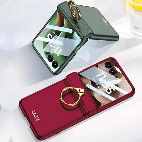 Image of Kapa Magnetic Hinge and Ring Back Cover for Motorola Razr 60 Ultra | Ultra Thin Shockproof Slim Hard Protective Case (Wine Red)