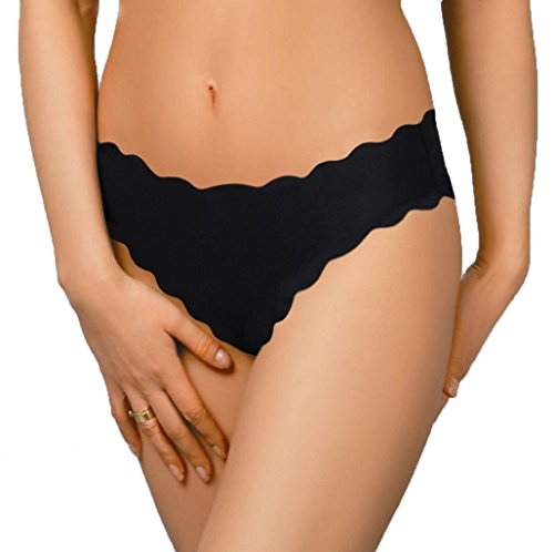 Preisvergleich Produktbild Hanna Style Slip Brief aus Mikrofaser Schnitt Laser unsichtbar, Schwarz Small