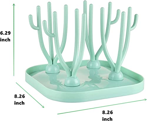 PIQIUQIU Dish Drainer for Baby Bottles Drying Rack Baby Bottles, Bottle Holder Baby, Dish Drainer Bottles 21 x 21 x 16.5 cm - Image 3