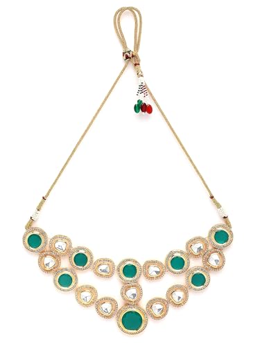 Image of Karatcart Polki Kundan Jewellery Set for Women