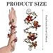 FRESHME Fairy Flower Arm Wrap - 1 PC Renaissance Elven Bracelet Dark Red Flowers Elven Arm Cuff Fantasy Renfaire Cosplay Dress Up Medieval Forest Mother Nature Costume Accessories for Women