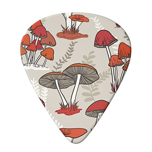 Ensemble de 6 médiators de guitare aux champignons rouges pour guitare acoustique, guitare électrique, basse, ukulélé… - Les Beatles, Paul McCartney, John Lennon, RIngo Starr, George Harrison Ensemble de 6 médiators de guitare aux champignons rouges pour guitare acoustique, guitare électrique, basse, ukulélé… – Image 4