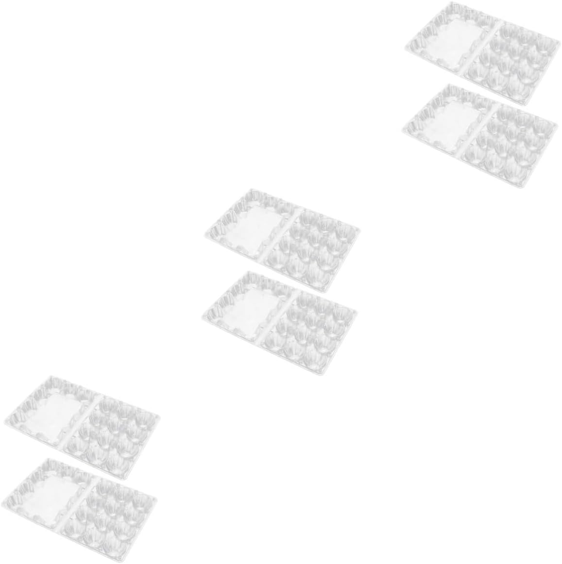 60 Pcs 12 Egg Carrier Egg Tray Holder Egg Container Egg Tray for Fridge Egg Storage Container Egg Fridge Storage Organizer Egg Storage Organizer Thicken Bottom Bracket