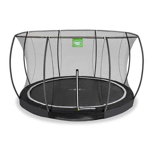 EXIT Toys Black Edition Rundes Inground Trampolin - ø366cm - Fußschutzsystem - Sicherheitsnetz mit Reißverschluss - Modernes Design - Rostfrei - Einbau-Trampolin für Kinder - Schwarz EXIT Toys Black Edition Rundes Inground Trampolin - ø366cm - Fußschutzsystem - Sicherheitsnetz mit Reißverschluss - Modernes Design - Rostfrei - Einbau-Trampolin für Kinder - Schwarz