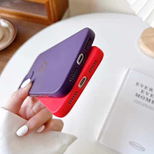 Qokey For Iphone 11 Case 6.1" 2019, Side&Back Cute Plated Love Heart With Anti-Fall Lens Cameras Cover Protection Soft Tpu Shockproof Anti-Fingerprint Phone Cases For Women Girls Men - Dark Violet #TOP7