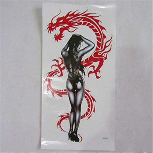 Preisvergleich Produktbild KUMAMON Auto personalisierte Aufkleber Digitaldruck Autoabdeckung Kratzer Körperpaste Schönheit und Drachen Auto Aufkleber 43 cm * 21 cm