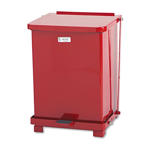 Rubbermaid Commercial Products Defenders 4 Gal Square Step Trash Can, Red by Rubbermaid Commercial - Used condition - CA$165.56