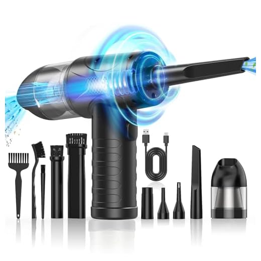 Compressed Air Duster - 3-Speed ​​Adjustable 200000RPM Electric Air Duster with LED Light,Rechargeable Cordless Air Duster for Computer Keyboard Equipment Cleaning Fast Charging