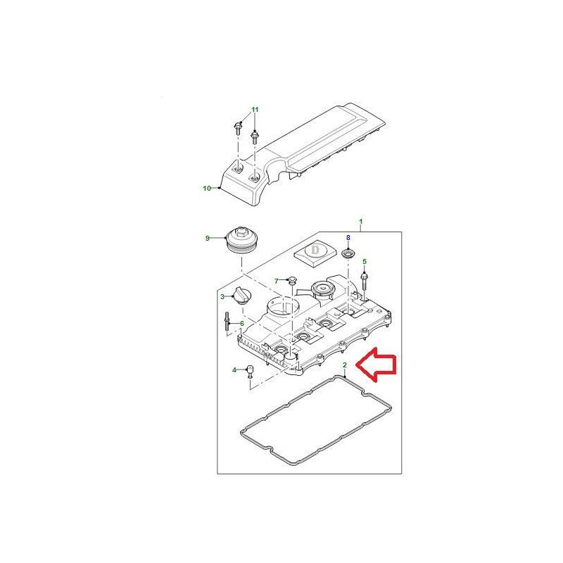 Joint cache culbuteur Defender 90 110 130 Britpart LR004440 - 3