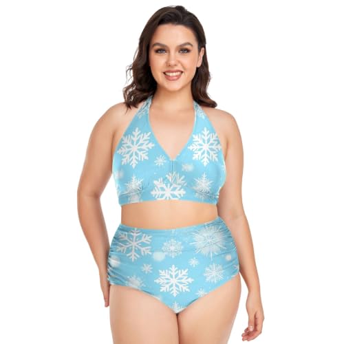 Bikini sexy galbant taille haute bleu réglable pour sculpter les formes