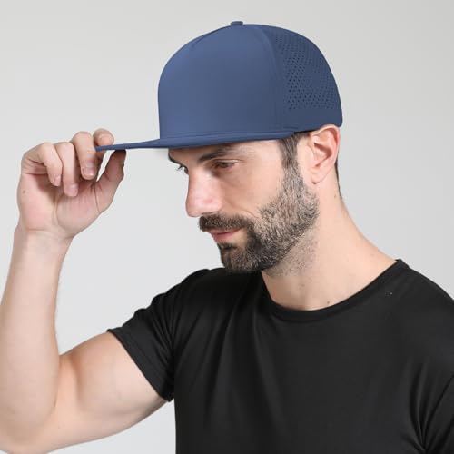 Image of M /L /XL /XXL Oversize Flat Bill Baseball Cap for Men Women Quick Dry Snapback Hats Summer Mesh 5 Panel Cap