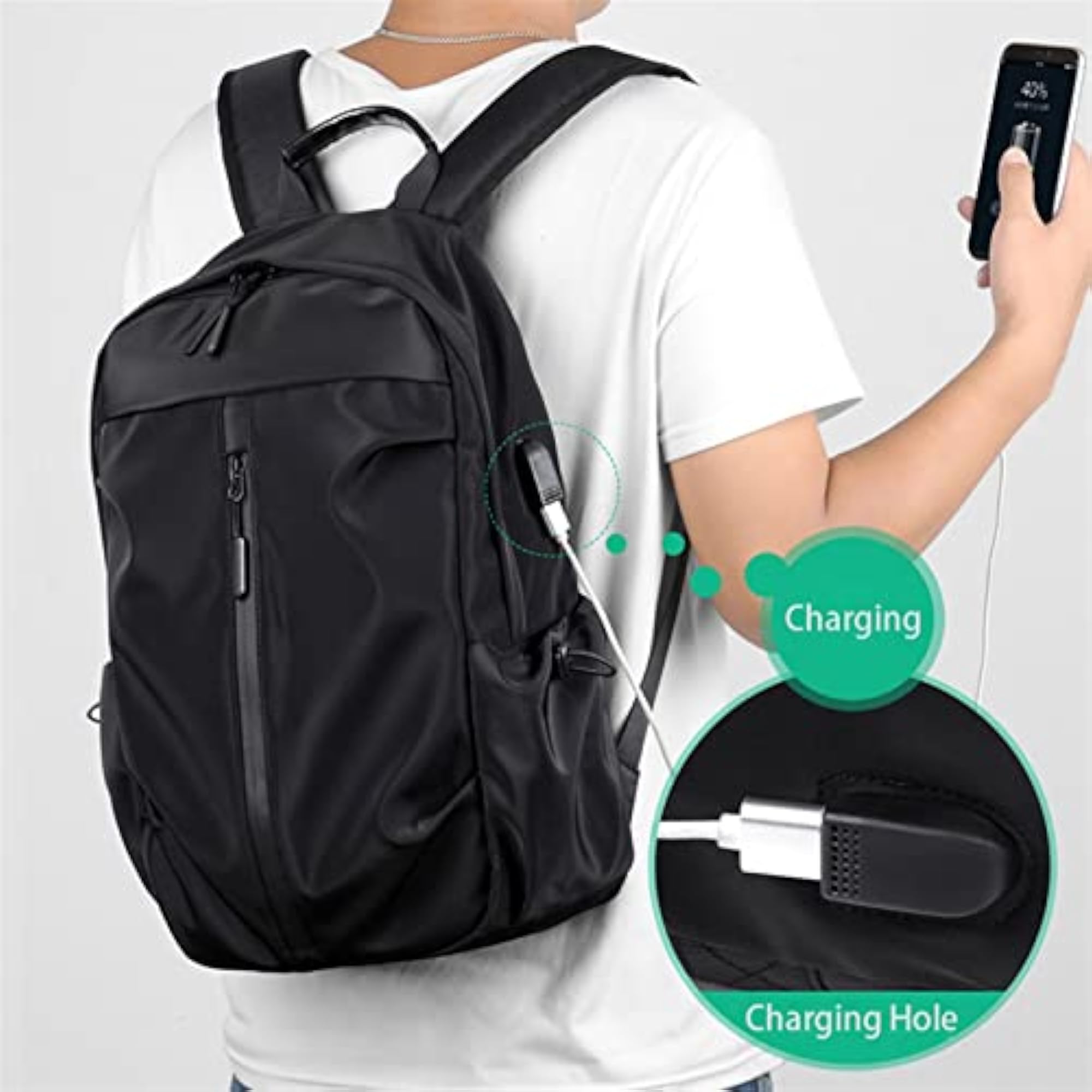 Multi functional Computer Charging USB Backpack, Waterproof