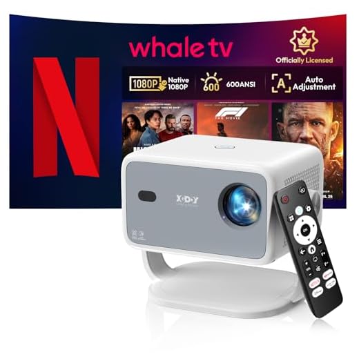 Xgody Projector for Bedroom, Netflix Official 4K Supported