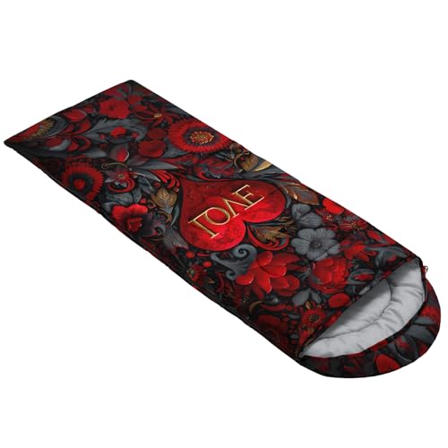 Image of QOOMO Ball Flower Camping Sleeping Bags,3 Season Warm & Cool Weather,Lightweight,Waterproof Sleeping Bags for Adults & Kids,Traveling,and Outdoors,Camping Gear Equipment