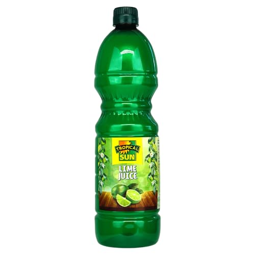 Tropical Sun 100% Pure Lime Juice 1L (Pack of 1) Natural Lime Juice Vegan Non-Concentrate Ideal for Margarita Drinks Cocktails Cooking Sauces and Desserts