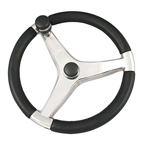 Ongaro Evo Pro 316 Cast Stainless Steel Steering Wheel w/Control Knob - 135