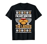Photo Gallery costume ebraico di happy hanukkah sono qui solo per i latkes maglietta Photo Gallery costume ebraico di happy hanukkah sono qui solo per i latkes maglietta