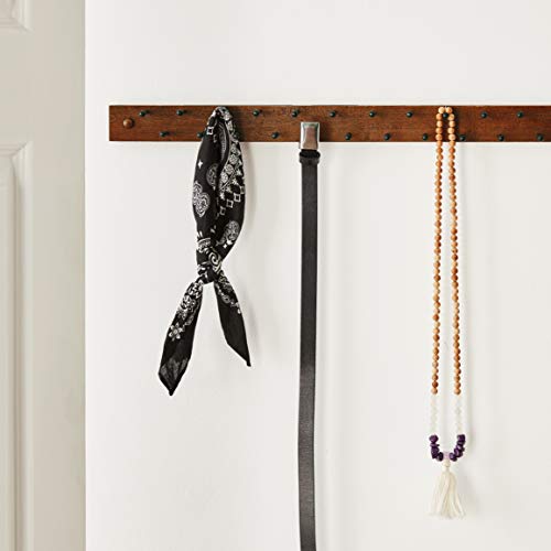 Spectrum Diversified Wooden Closet Wall Mount Storage Rack, 24 Peg Tie, Belt, Scarf And Jewelry Organizer One Coffee #TOP5