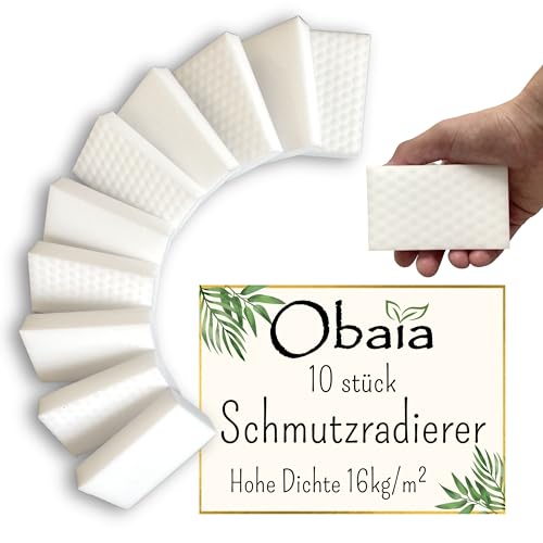10 Schmutzradierer Melamin Schwamm | Premium Radierschwamm Hohe Dichte | Schmutz mit dem Wunderschwamm wegradieren | widerstandsfähiger, der ideale Reinigungsschwamm...