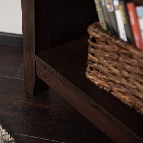 Walker Edison Maxwell Classic 2 Shelf Corner Tv Stand For Tvs Up To 65 Inches, 58 Inch, Espresso #TOP4