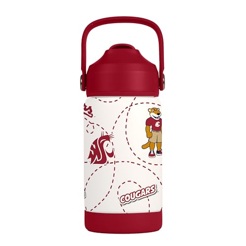 Image of Logo Brands NCAA Mascot Stainless-Steel Kids Bottle -Soft Silicone Mouthpiece, Easy To Carry, Kid-Friendly Design- Great For School & On-The-Go
