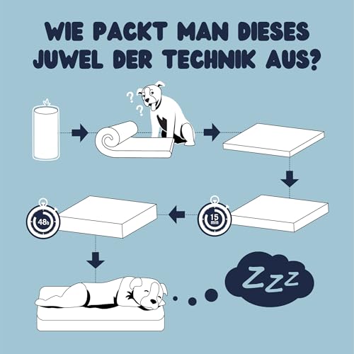 ZENAPOKI Hundebett - S - Orthopädisches Hundekissen für Hunde, Gut die Gelenke - Waschbar Abnehmbare Bezug, 60x40x9cm
