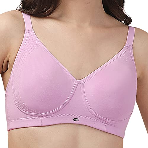 Image of SOIE Women's Cotton Spandex Non Padded Non Wired Full Coverage Encircled T-Shirt Bra with Adjustable Straps & U-Back - Everyday Comfort Fit