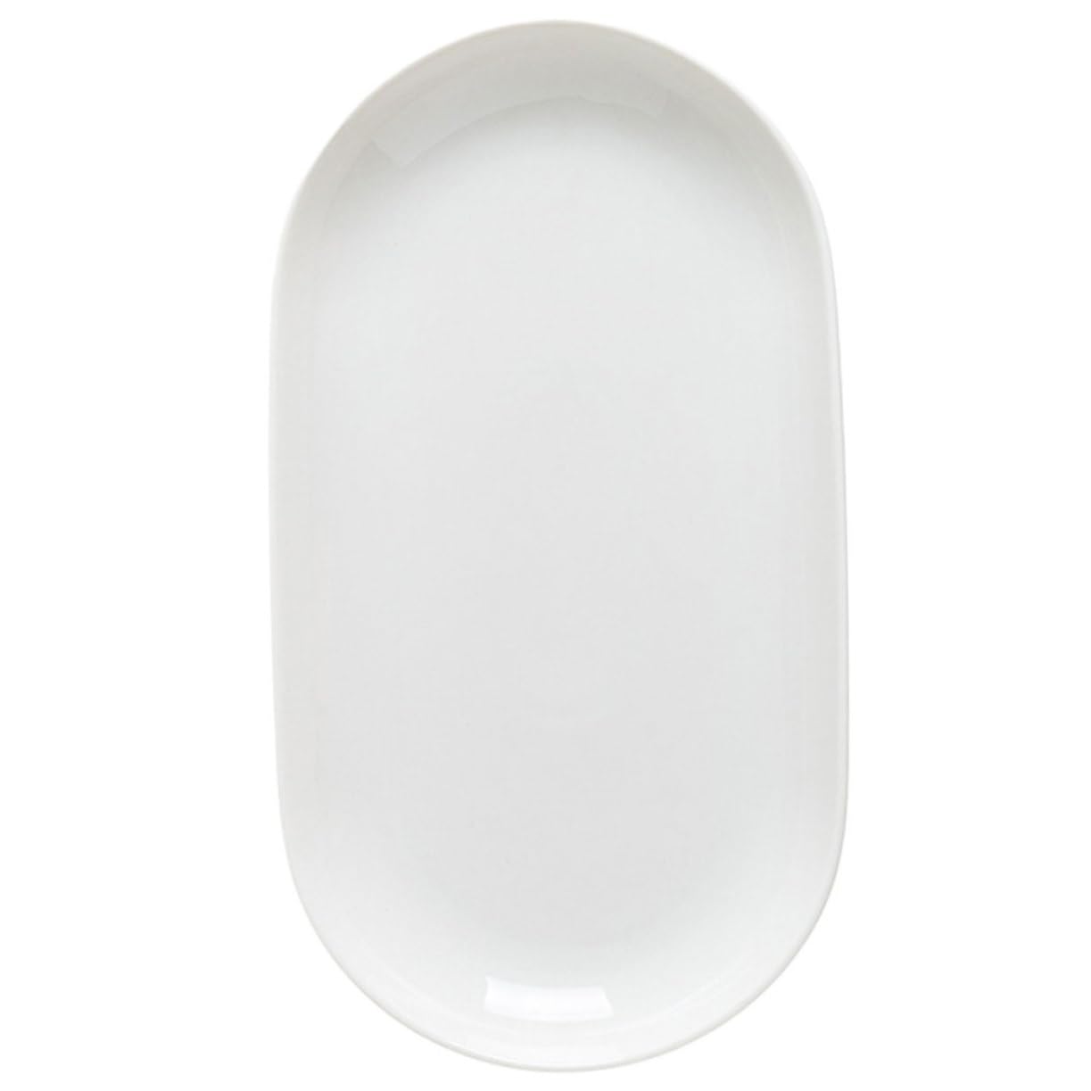 KICHOUSE Ceramic Oval Serving Plate Dish for Steamed Fish Snacks and Appetizers Dinnerware for Home and Restaurant Use Elegant Table Decor