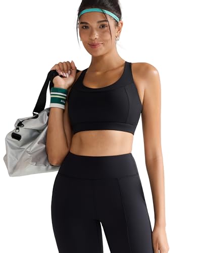 Image of RUNNING GIRL Sports Bras for Women High Support,Racerback Supportive Molded Cup Sports Bra with Sewn in Pads