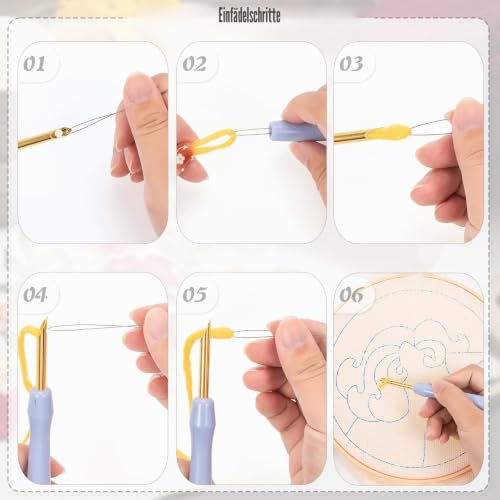 JSRQT Punch Needle Set Faultier – Stanznadel Starter Kit für Anfänger – Bild 5