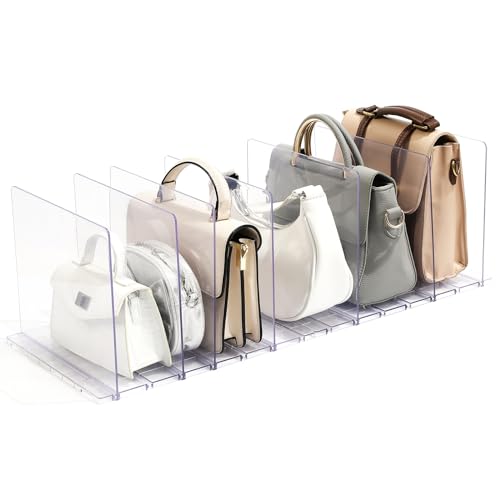 Fangoo Separadores de Estantes Acrílico Transparentes Organizador Bolsos Armario Organizadores de Armarios Almacenamiento Cocina Extraíble Adecuado para Escritorios de Cocina (Transparencia)