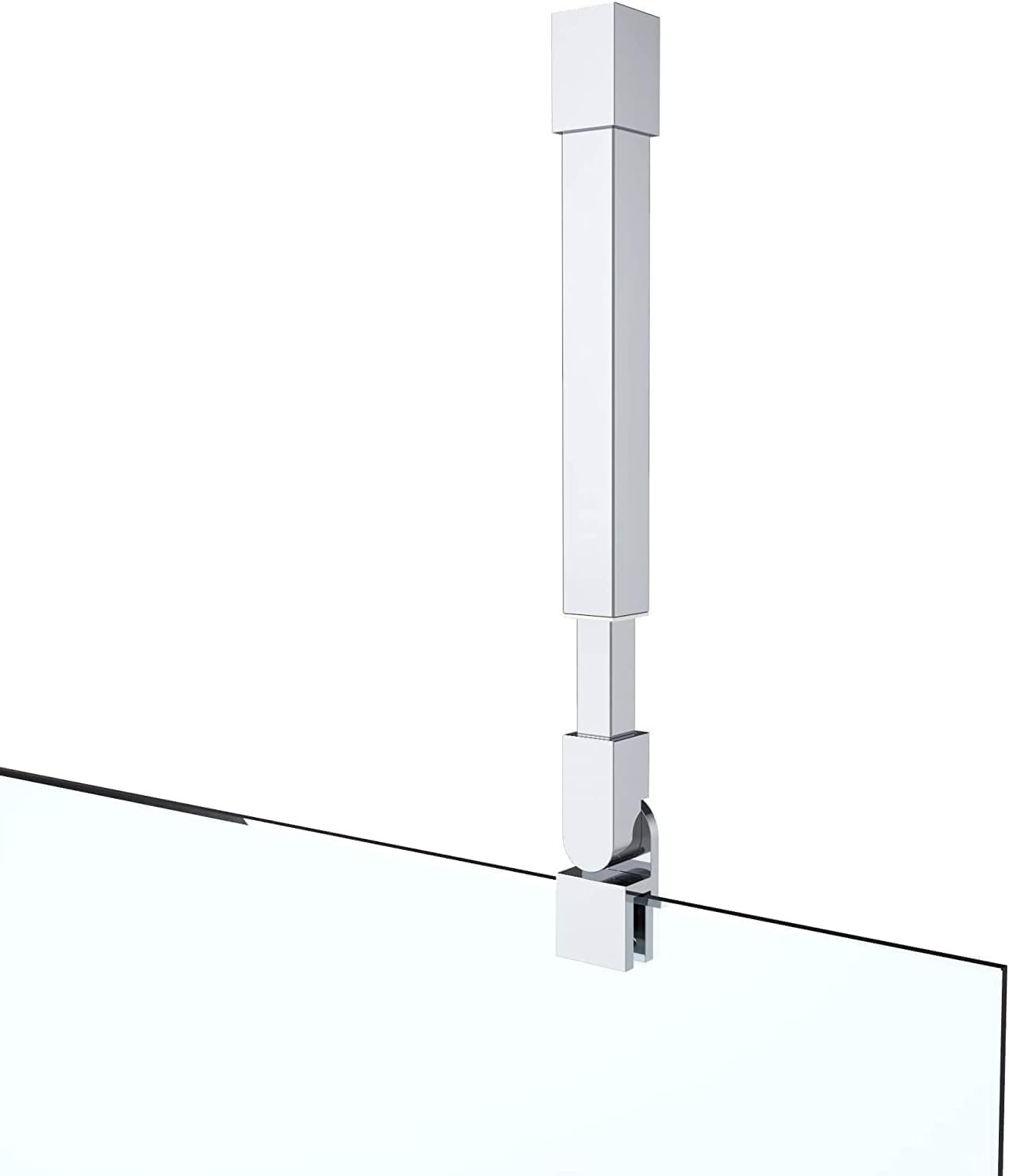 Ceiling to Glass Support Bar, Adjustable Ceiling Stabilizer Bar for Shower Enclosure Installation, Support for Glass Thicknesses 6-10mm