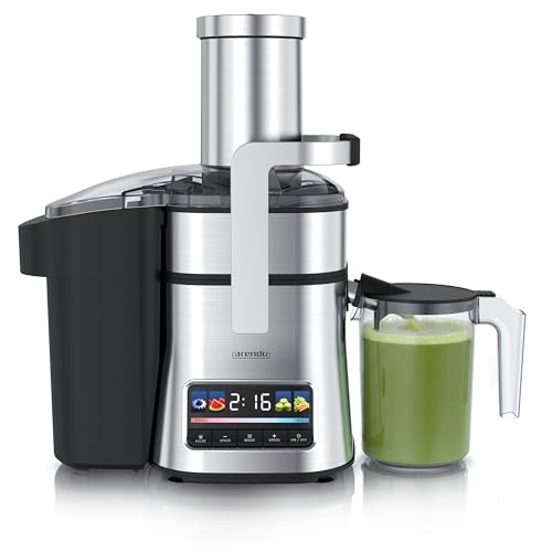 Arendo - Edelstahl Entsafter mit Display - für Obst und Gemüse...