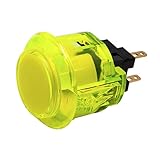 SAV assuré France Bouton de Jeu Arcade Clipsable SANWA OBSC-30 Couleur: Jaune Retro Gaming Bartop Jeux Vidéo